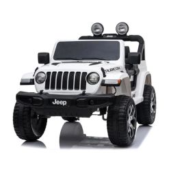 Jeep Wrangler Rubicon Elektrisk Bil til Børn - Hvid