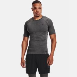 Under Armour HeatGear Kortærmet Kompressionstrøje - Grå Melange