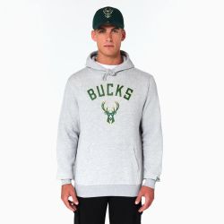 New Era NBA Milwaukee Bucks Hoodie - Grå