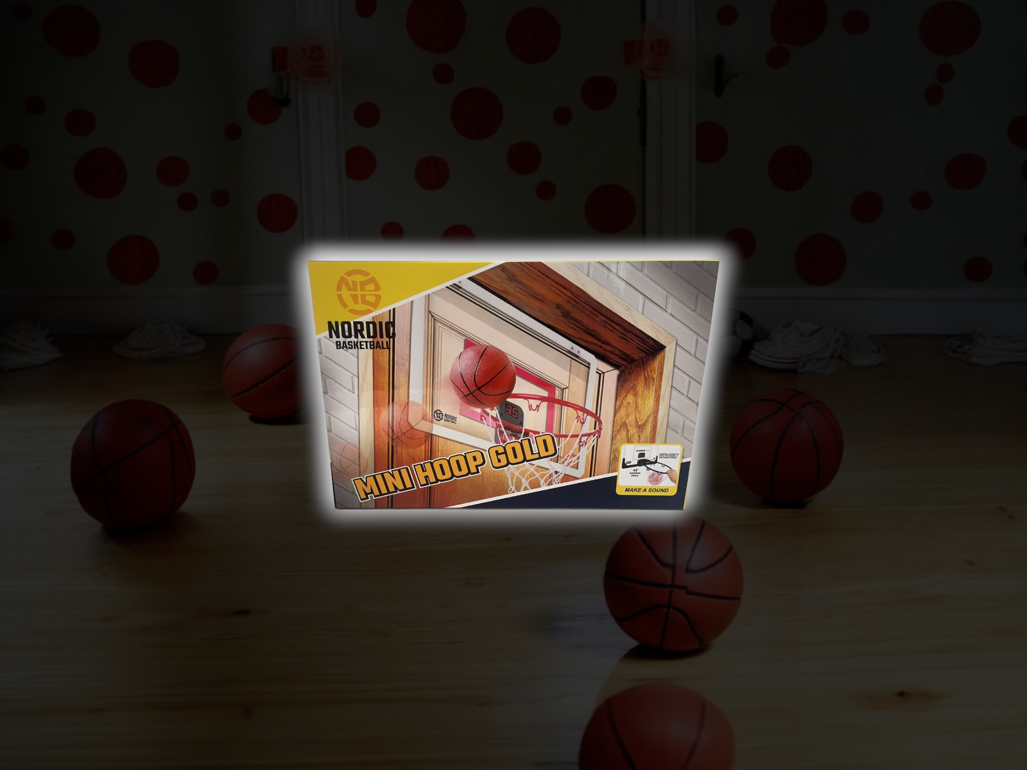 Nordic Basketball Mini Hoop Gold!